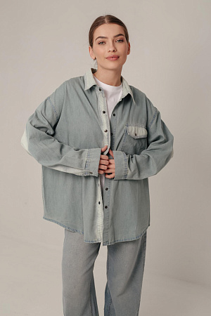 Рубашка джинсовая oversize