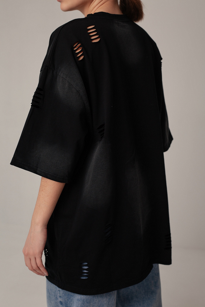 Футболка oversize с пайетками