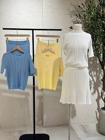 Костюм футболка и юбка oversize