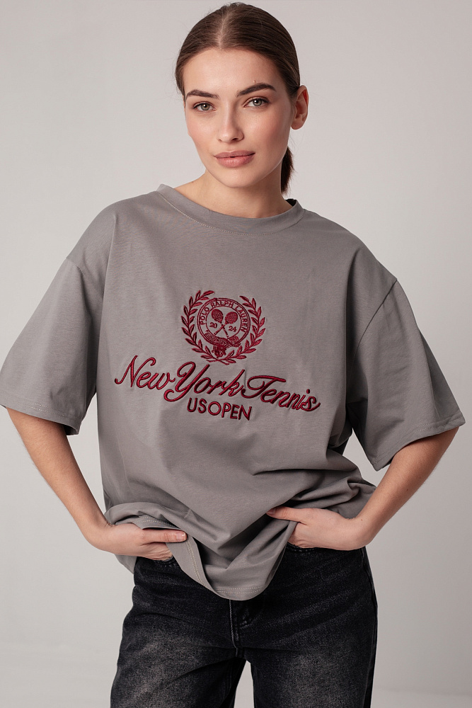 Футболка oversize с круглым вырезом
