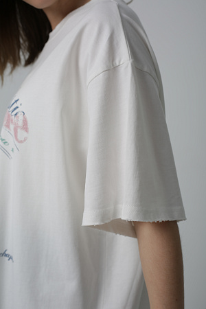 Хлопковая футболка oversize 