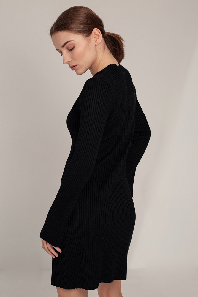Платье oversize в рубчик