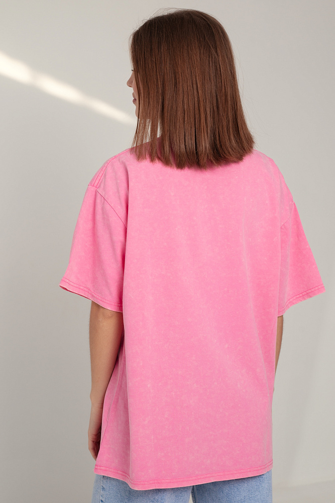 Футболка oversize с блестящими надписями