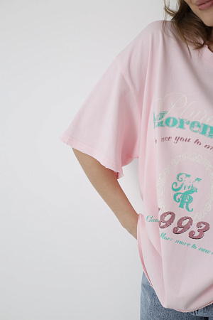 Хлопковая футболка oversize 