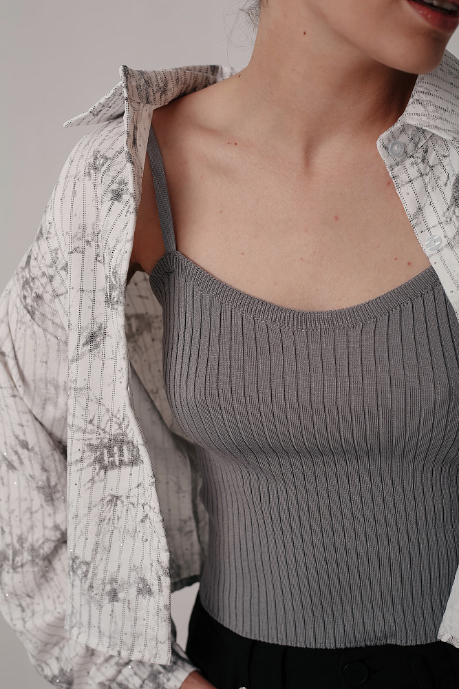 Комплект oversize рубашка и топ