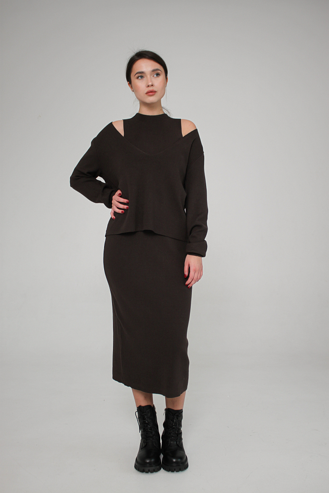 КОСТЮМ ТРИКОТАЖНЫЙ ОВЕРСАЙЗ