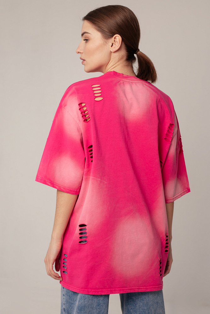 Футболка oversize с пайетками